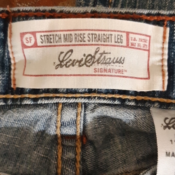 SIGNATURE Mens LEVI STRAUSS Jeans Stretch Midrise Bootcut Zipper Fly 34/31 - Picture 2 of 10